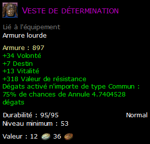 Veste de détermination