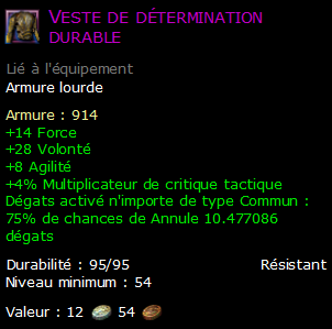 Veste de détermination durable