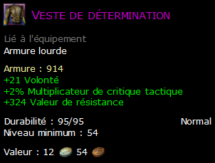 Veste de détermination