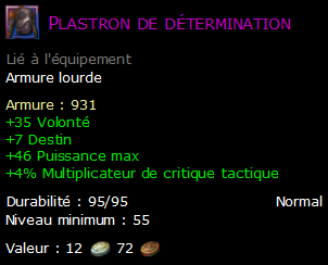 Plastron de détermination