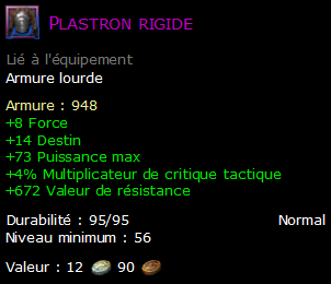 Plastron rigide