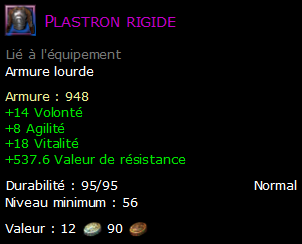 Plastron rigide