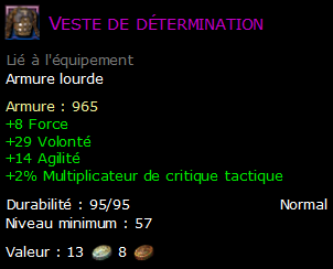 Veste de détermination