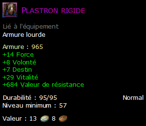 Plastron rigide