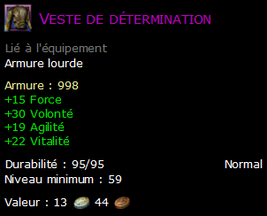 Veste de détermination