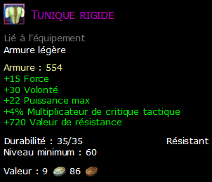 Tunique rigide