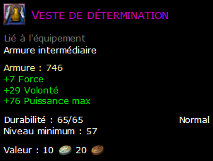 Veste de détermination