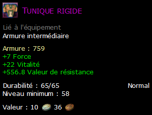 Tunique rigide