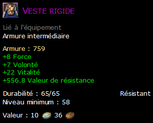 Veste rigide