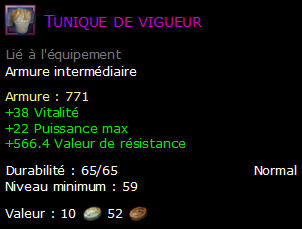 Tunique de vigueur