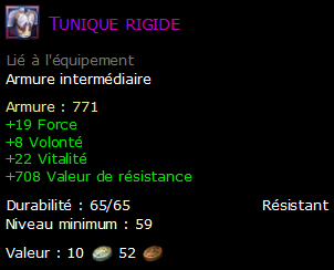 Tunique rigide