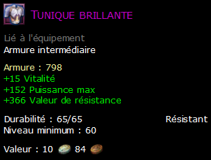 Tunique brillante