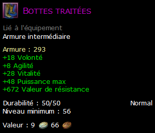 Bottes traitées