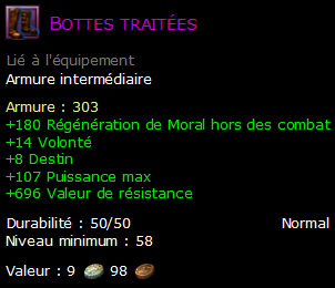 Bottes traitées