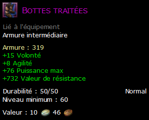 Bottes traitées