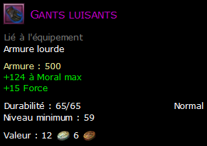 Gants luisants