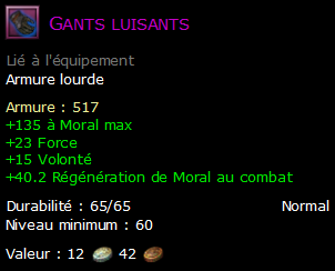 Gants luisants