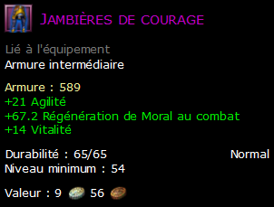 Jambières de courage