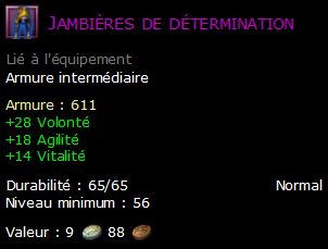 Jambières de détermination