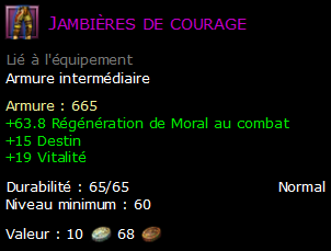 Jambières de courage