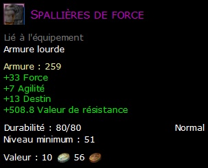 Spallières de force