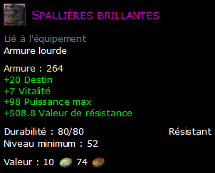 Spallières brillantes