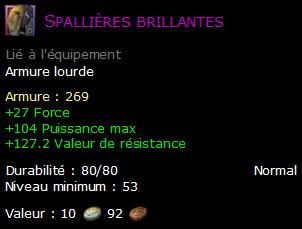 Spallières brillantes