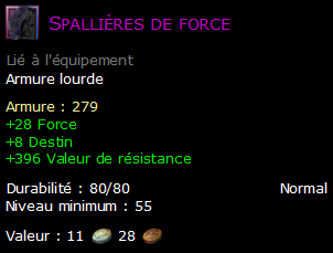 Spallières de force