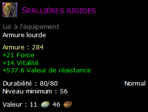 Spallières rigides