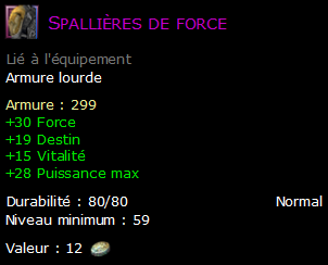 Spallières de force