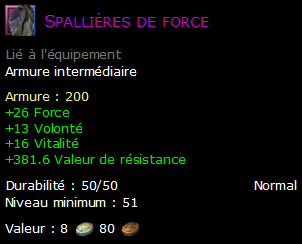 Spallières de force