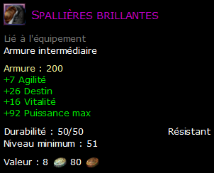 Spallières brillantes