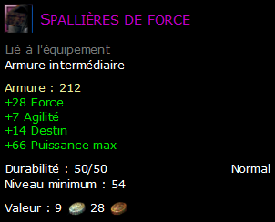 Spallières de force