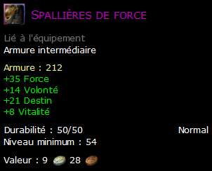 Spallières de force