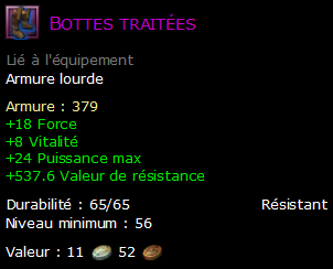 Bottes traitées