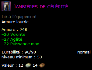 Jambières de célérité