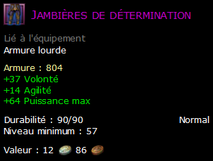 Jambières de détermination