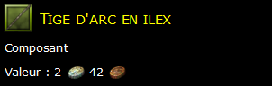 Tige d'arc en ilex