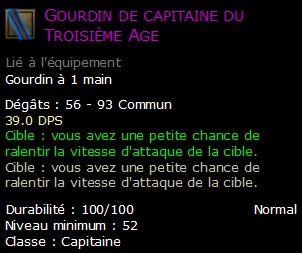 Gourdin de capitaine du Troisième Age