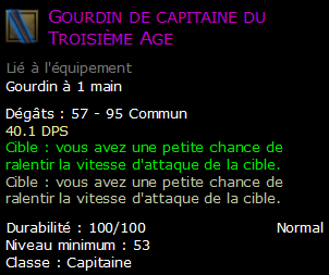 Gourdin de capitaine du Troisième Age