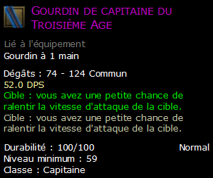 Gourdin de capitaine du Troisième Age