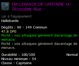 Hallebarde de capitaine du Troisième Age