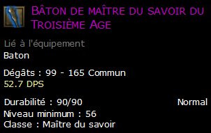 Bâton de maître du savoir du Troisième Age