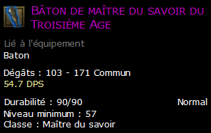 Bâton de maître du savoir du Troisième Age