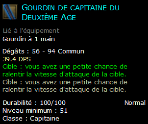 Gourdin de capitaine du Deuxième Age