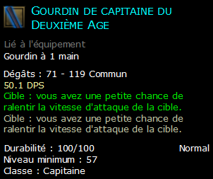 Gourdin de capitaine du Deuxième Age