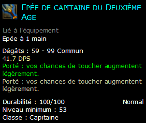 Epée de capitaine du Deuxième Age