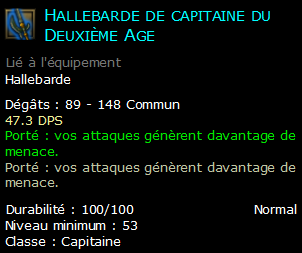 Hallebarde de capitaine du Deuxième Age