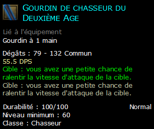 Gourdin de chasseur du Deuxième Age