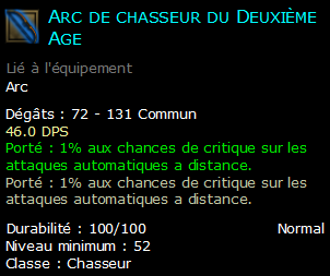 Arc de chasseur du Deuxième Age